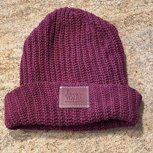 love your melon burgundy beanie
